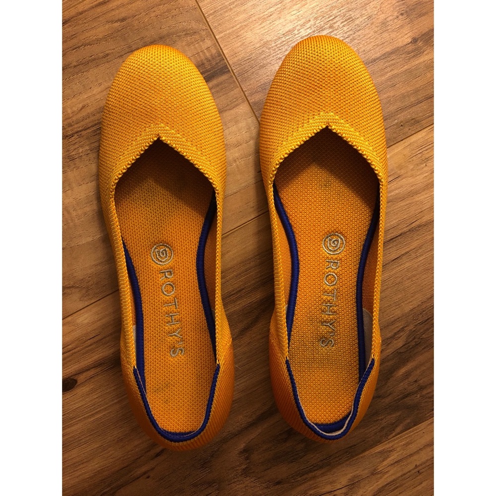RETIRED Rothy’s Lemondrop “The Flat”, Size 9, EUC